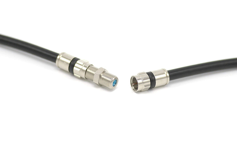  [AUSTRALIA] - 10' Feet, Black RG6 Coaxial Cable (Coax Cable) with Weather Proof Connectors, F81 / RF, Digital Coax - AV, Cable TV, Antenna, and Satellite, CL2 Rated, 10 Foot 10 Feet (3 Meter)