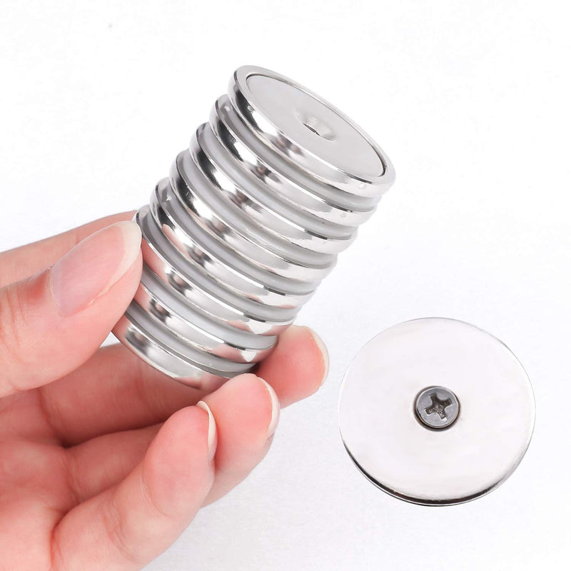  [AUSTRALIA] - LOVIMAG Neodymium Cup Magnets，95 lbs Holding Force Strong Rare Earth Magnets with Countersunk Hole and Matching Iron Sheet and Screw Ideal for Holding Tools Lifting, Hanging, Diameter 1.26 inch 32mm 12+12p