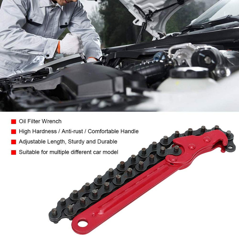  [AUSTRALIA] - Oil Filter Wrenches, Adjustable Chain Oil Filter Wrench Grip Filters Spanner Pliers Removal Repair Tool