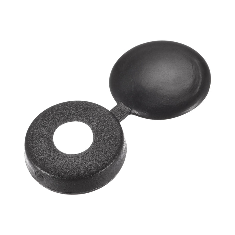  [AUSTRALIA] - uxcell Hinged Screw Cover Caps, 5mm Hole Dia PP Plastic Screw Snap Covers Black 100pcs