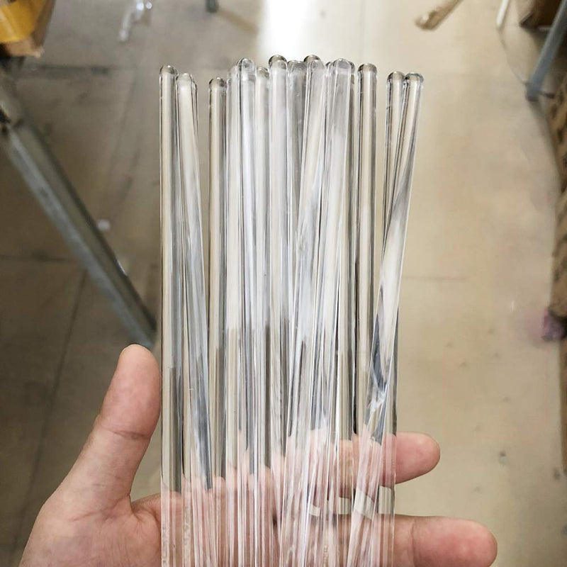  [AUSTRALIA] - 8 Pack Glass Stir Sticks 6mm Lab Stirring Rod 12 inch Length with Both Ends Round for Science, Lab, Kitchen, Science Education