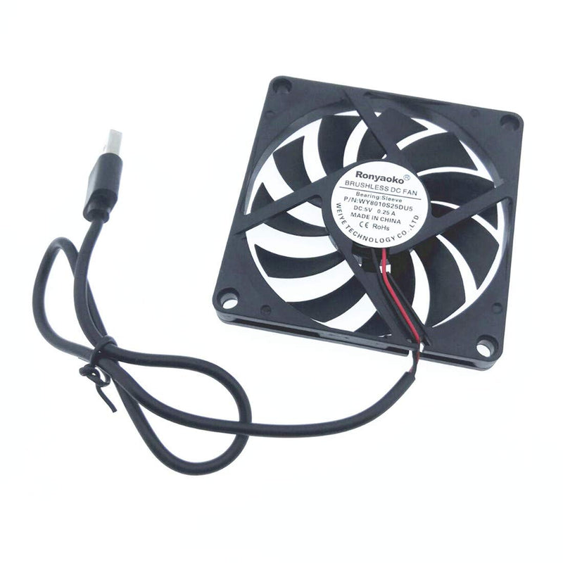  [AUSTRALIA] - Pocaton 5V USB DC Cooling Fan 80mm x 80mm x10mm Computer Case Fan PC Latop CPU Fan Cooler Heatsink