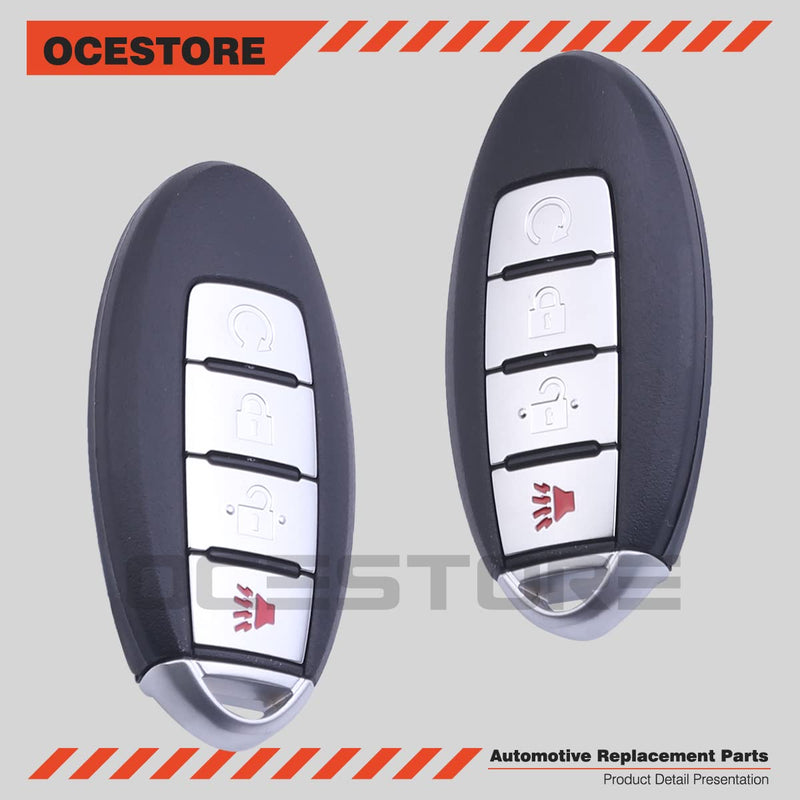  [AUSTRALIA] - OCESTORE 2 Pcs 4 Button Car Key Fob Keyless Entry Remote Replacement for 2016-2017 Pathfinder Titan Xd Replace KR5S180144014 285E3-5AA3D