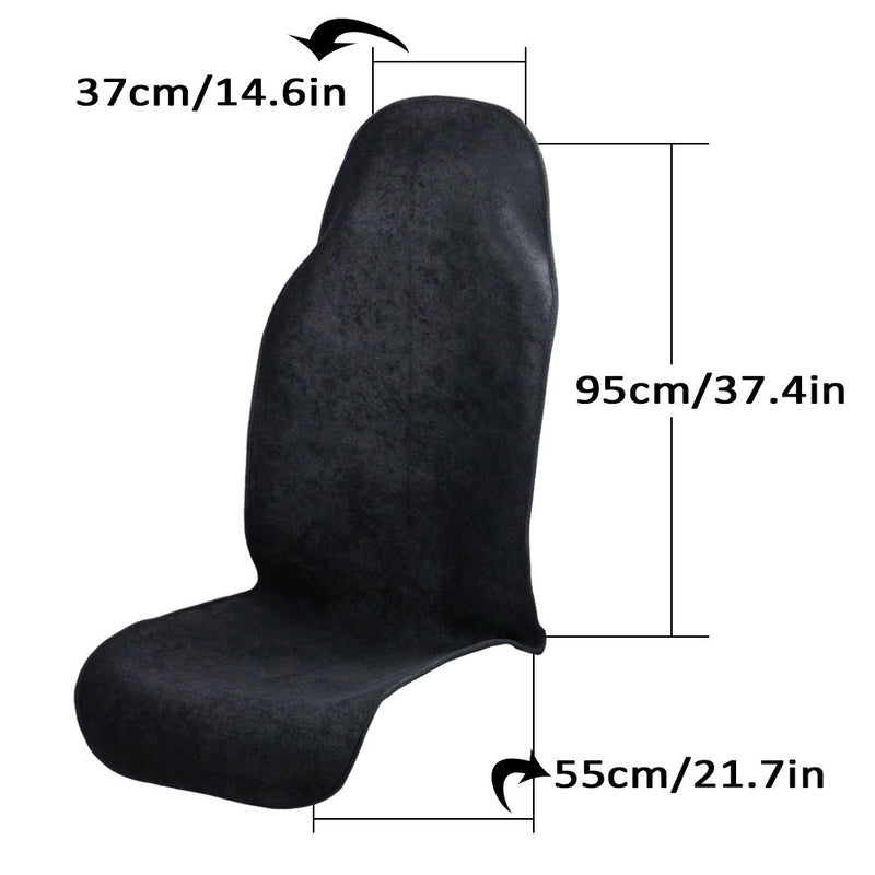  [AUSTRALIA] - AULLY PARK Universal Waterproof Car Seat Cover Protector - Save Your Automobile Seat from Sweat, Stains, Spills, Smells - Great for After Workouts, Gym, Sports, Yoga, Running, Beach, Dog Park (Black) Regular Black