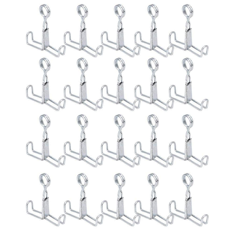  [AUSTRALIA] - 20Pcs Flat Jaw Pinchcocks Tubing Clamps Stainless Steel Clip for Latex Tube Clamp Sealing Clip Laboratory Supplies