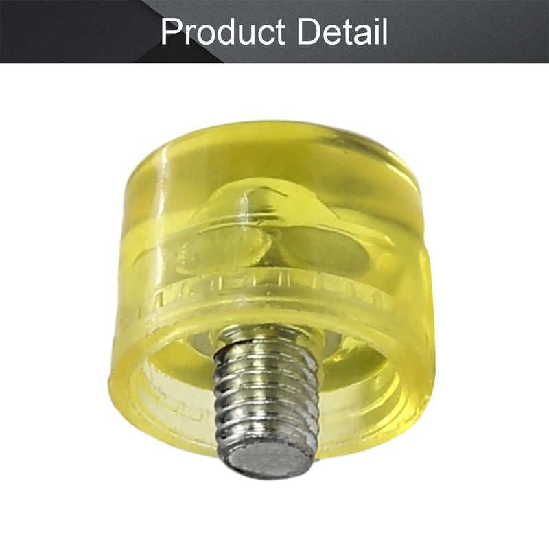  [AUSTRALIA] - Utoolmart 0.98 inch Diameter Mallet Hammer Replacement Rubber Plastic Striking Head Tip Yellow 1pcs