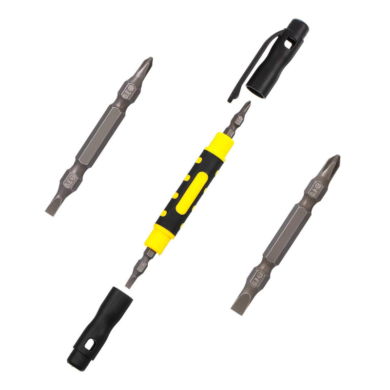 8 Pieces 4 in 1 Pocket Screwdriver Pen Screwdriver Portable Multipurpose Screwdriver Double Ended Screwdriver for Repairing Installing Hand Tool - LeoForward Australia