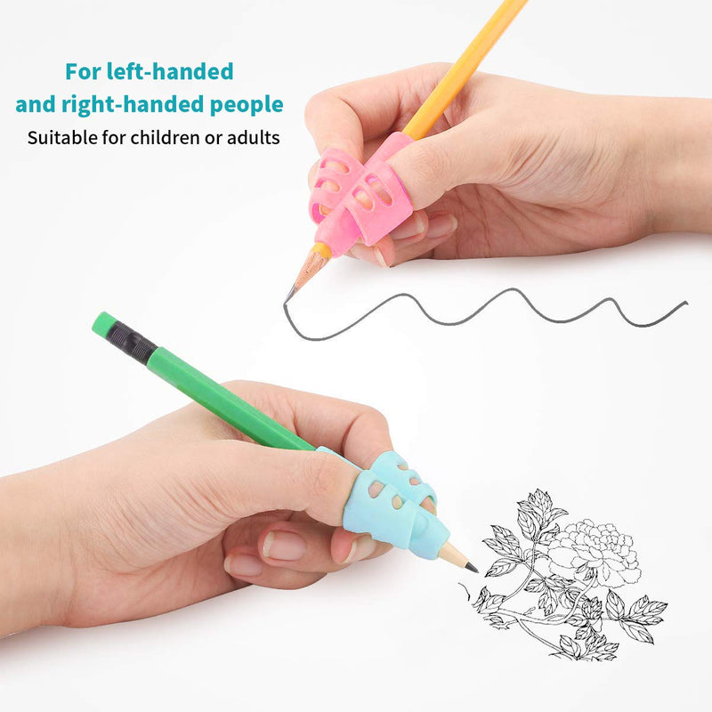  [AUSTRALIA] - Mlife Pencil Grips - 5PCS Children Pencil Holder Writing Aid Grip Trainer, Ergonomic Training Pen Grip Posture Correction Tool for Kids (Set of 5PCS) 2F-5pack