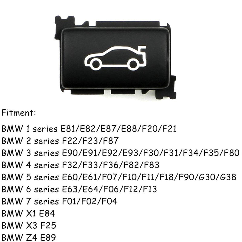 Jaronx Tailgate Rear Trunk Switch Button Cover for BMW 1 2 3 4 5 6 7 X1 X3 Z4 Series,E81/E82/F22/F23/E90/F30/F32/E60/F10/F11/F01/E84/F25 - LeoForward Australia