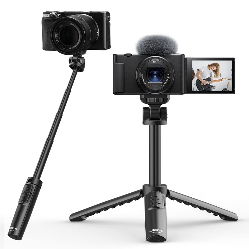  [AUSTRALIA] - ULANZI RMT-01 Wireless Shooting Grip and Tripod for Sony, Canon, Nikon, and Other Vlog Cameras or Smartphones, Selfie Video Recording Vlogging Accessories for Content Creators and Vloggers black