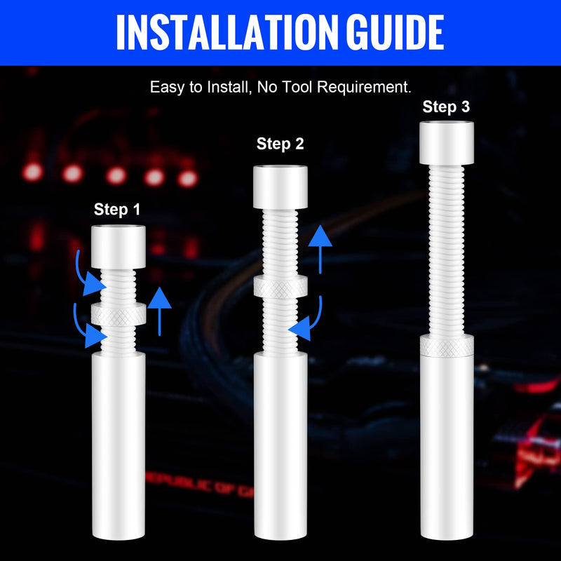  [AUSTRALIA] - Aivalas GPU Support Bracket, Graphics Video Card Brace with Height Adjustable, Anti Sag Holder for Universal Graphics Card Sag, GPU Stand with Magnet and Rubber Pad(White) White