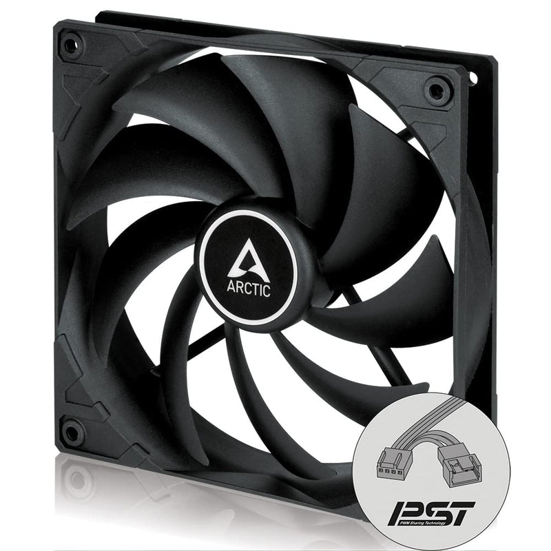 [AUSTRALIA] - ARCTIC F14 PWM PST CO - 140 mm Case Fan with PWM Sharing Technology (PST), Dual Ball Bearing for Continuous Operation, Quiet, Computer, 200-1350 RPM - Black (ACFAN00220A)
