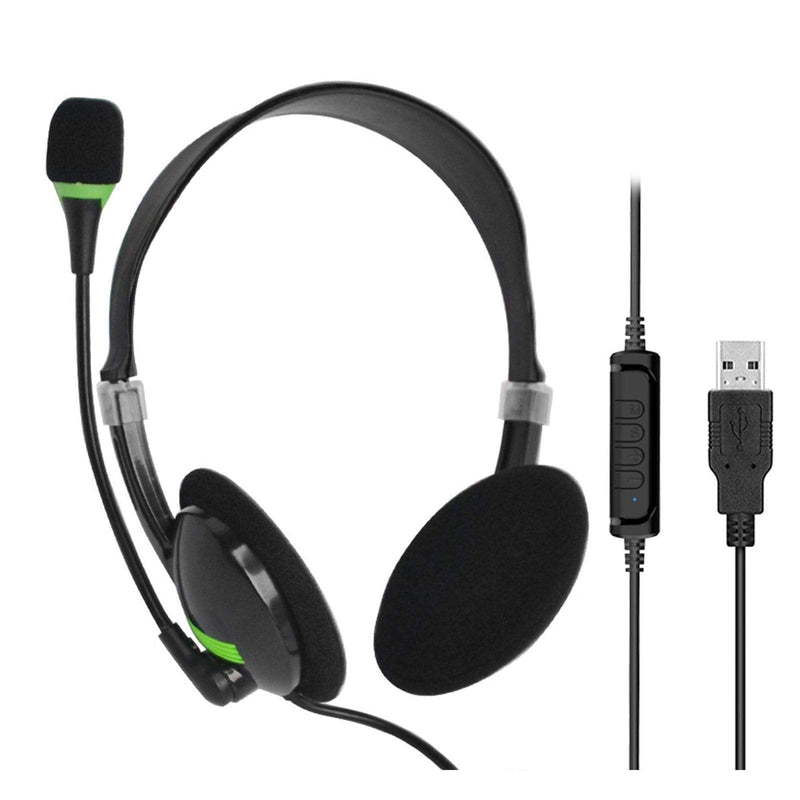  [AUSTRALIA] - USB Headset,Wired Computer Headset with Microphone, Lightweight PC Headset with Noise Cancelling for Business Skype Call Center Office Computer, Clearer Voice, Super Light, Ultra Comfor model 440