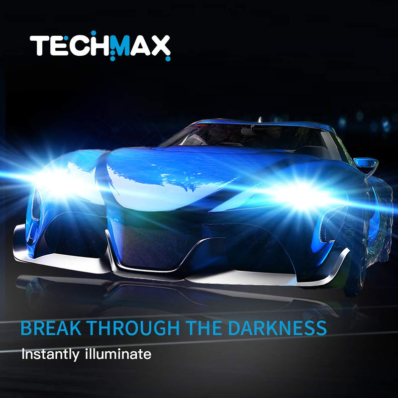  [AUSTRALIA] - TECHMAX 9005 LED Headlight Bulbs, 360 Degree Adjustable Beam Angle Cree Chips 12000Lm 6500K Xenon White Extremely Bright HB3 Conversion Kit of 2