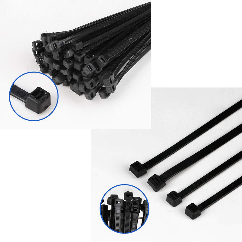  [AUSTRALIA] - 20 Inch Heavy Duty Self-Locking Nylon Cable Zip Ties, Width 0.2Inch, 50 Pieces (Black)