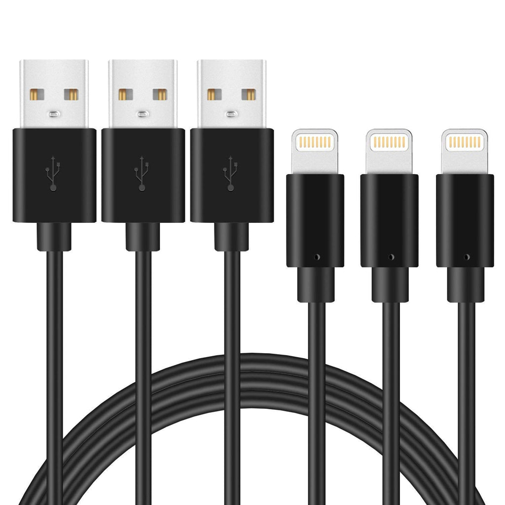  [AUSTRALIA] - Marchpower Charger Cable iPhone 3Pack 6FT Lightning Cord USB Cable Fast Charging Cord MFi Certified iPad (2020) iPhone 13 12 11 Pro Max XR Xs X 8 Plus 7 Plus 6S 5S SE iPad Pro Air iPod Touch Black