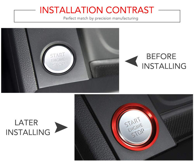 Car Engine Start Stop Button Cover Trim Ring for Audi A6 B8 A6L 8R C7 B9 BT Interior Auto Accessories - LeoForward Australia