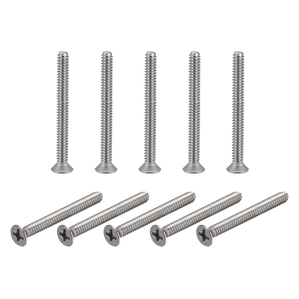  [AUSTRALIA] - uxcell 6#-32x1-1/2" Flat Head Machine Screws Phillips 304 Stainless Steel Bolts 100pcs