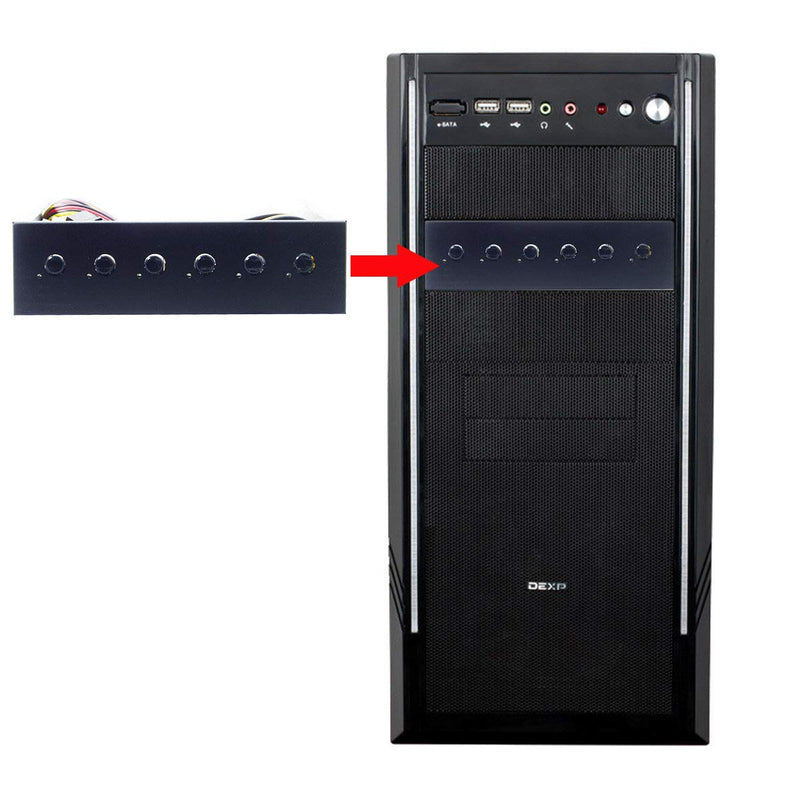  [AUSTRALIA] - Xiwai 6 Hard Disk Control System Intelligent Control Management System HDD SSD Power Switch with 5.25 CD-ROM Bay