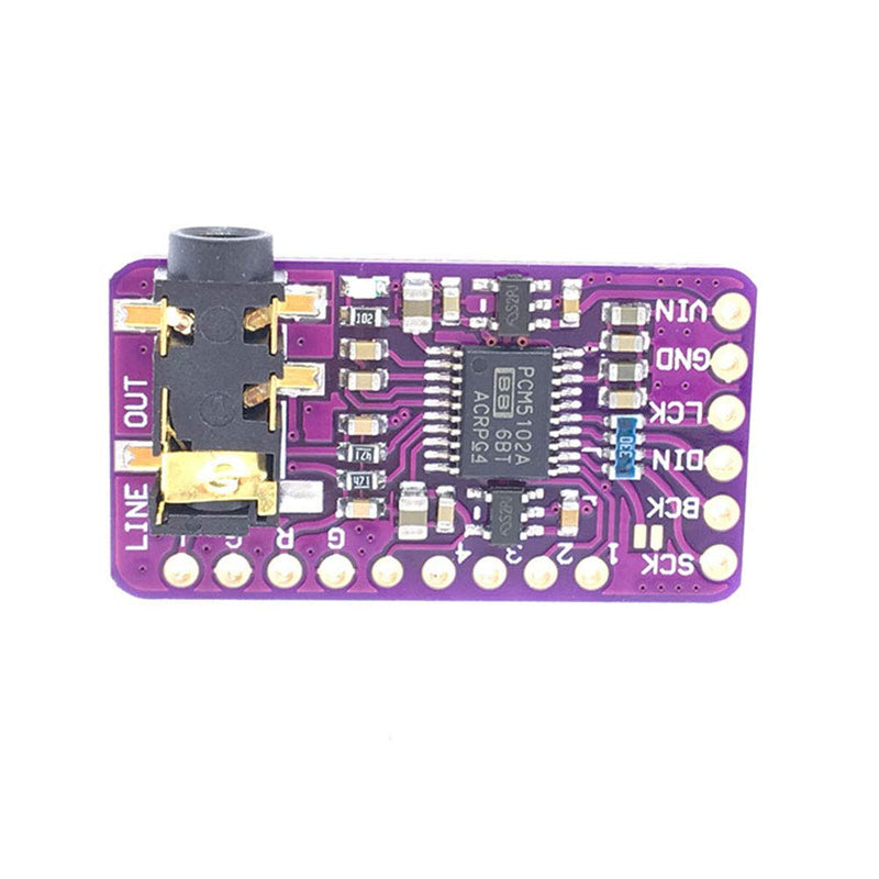  [AUSTRALIA] - DAOKI PCM5102 DAC Decoder Module I2S Interface GY-PCM5102 PHAT Format Player Board Digital-to-Analog Converter Voice Module for Arduino, Raspberry Pi with 3.5mm Jack Audio Cable, Dupont Cable