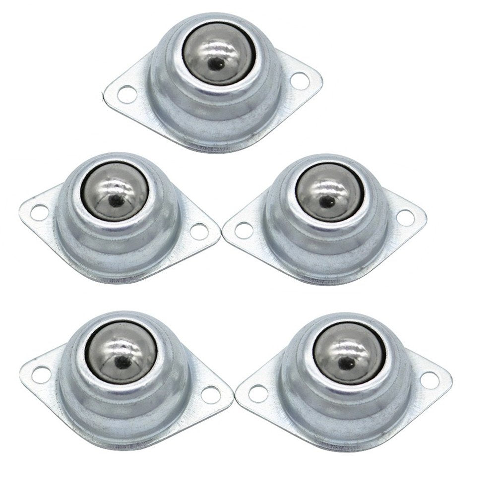  [AUSTRALIA] - Ball Transfer Units KangTeer 5pcs Screw Mounted Round Ball Bearings Universal Rotation Caster 5/8 Inch 33 lbs Roller Ball Bearings(5pcs)