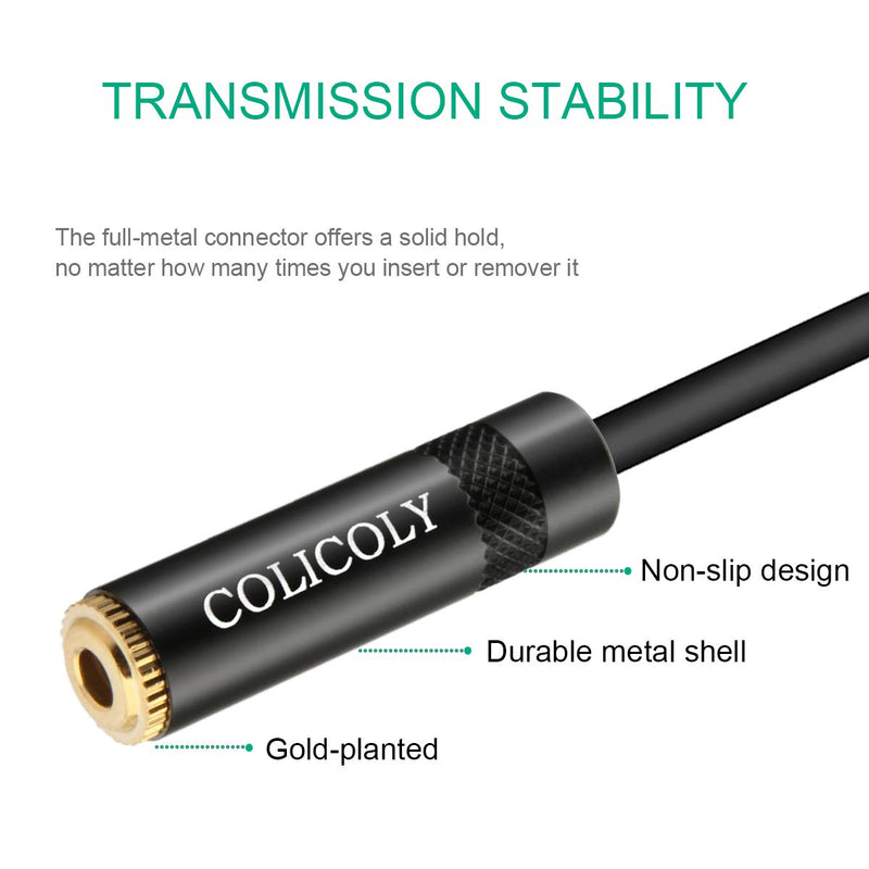  [AUSTRALIA] - COLICOLY 3.5mm Female to XLR Male Balanced Audio Converter Cable Adapter - 1ft