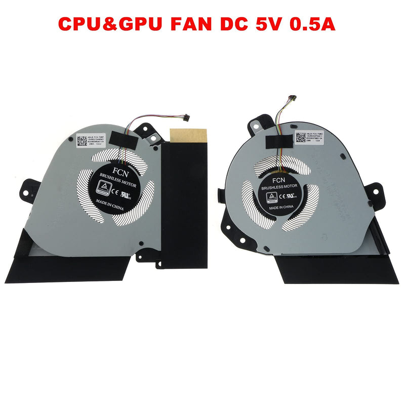  [AUSTRALIA] - Replacement CPU GPU Cooling Fan For Asus ROG Zephyrus GU502DU GA502IU GA502IV GA502D GA502DU GA502DU-BR7N6 GU505DU GX505D GX505DW GX505DV 5V 0.5A 13N1-8LA0C01 13NR0210AM901,13N1-8LM0111 13NR0210T01111