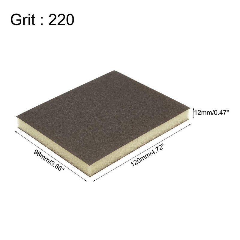  [AUSTRALIA] - uxcell Sanding Sponge Sanding Blocks 220-Grits Medium Grit Sand Block Pad for Kitchen Metal/Drywall/Wood 8pcs