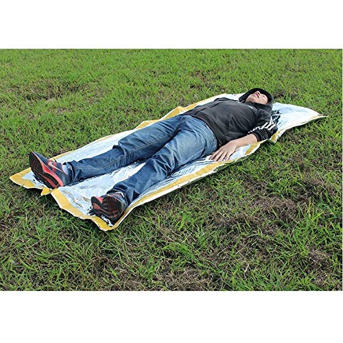  [AUSTRALIA] - Emergency Sleeping Bag Survival Bag 2 Pack | Survival Sleeping Bag Emergency Sleeping Bags Emergency Bivy Sack | Portable Emergency Blanket Survival Gear Emergency Bivvy Thermal Sleeping Bag Camping 1 Box (2 Sleeping Bags)