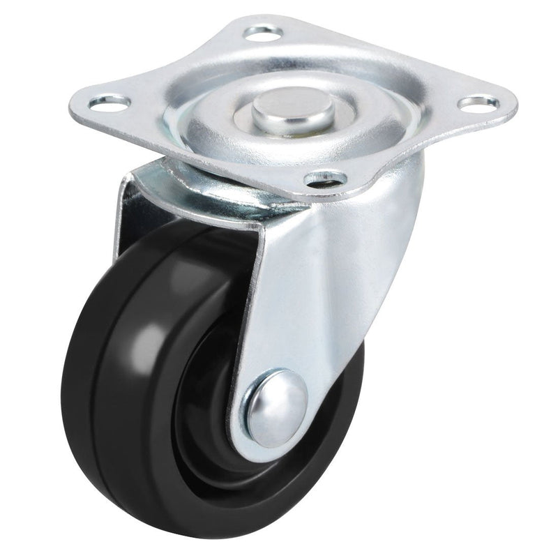  [AUSTRALIA] - uxcell Swivel Caster Wheels 1.5" Rubber with 360 Degree Top Plate 44LBS Capacity for Furniture Carts Workbench, Black, Pack of 4 1.5 Inch