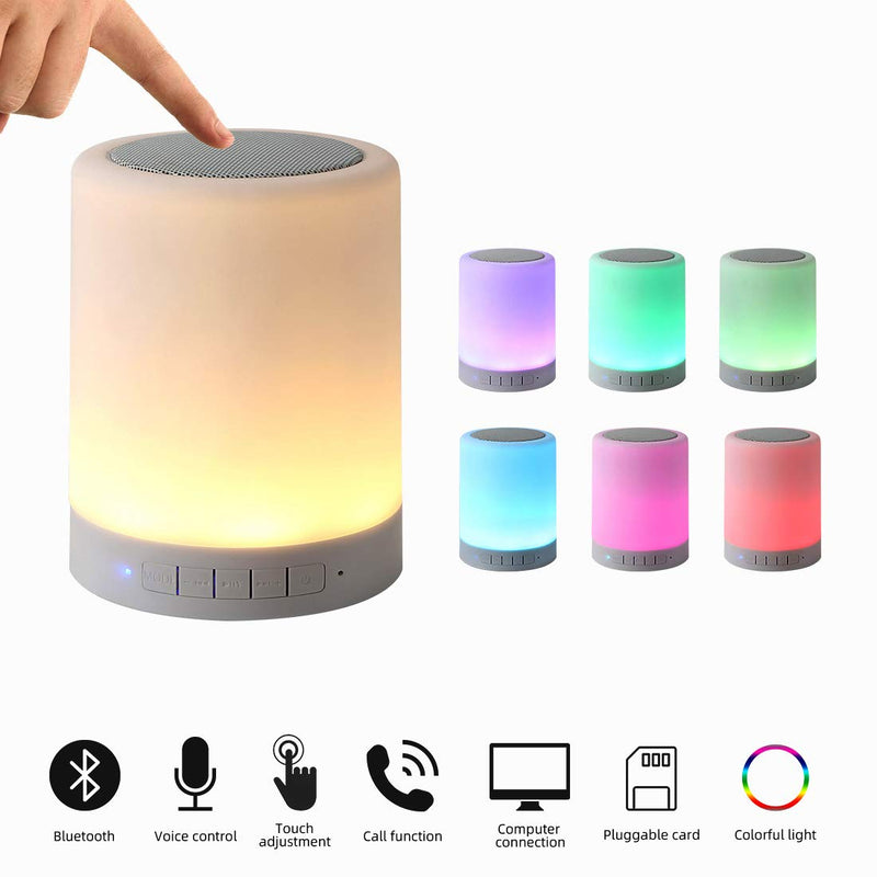 Night Light Bluetooth Speaker, Portable Wireless Bluetooth Speakers, Touch Control Bedside Table Light, Outdoor Speakers Bluetooth, Best Gifts for Girl, Boy, Baby - LeoForward Australia