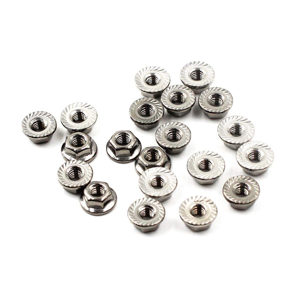  [AUSTRALIA] - 304 Stainless Steel Metric M12 Flange Nuts 12mm Hex Nut-20 Pack