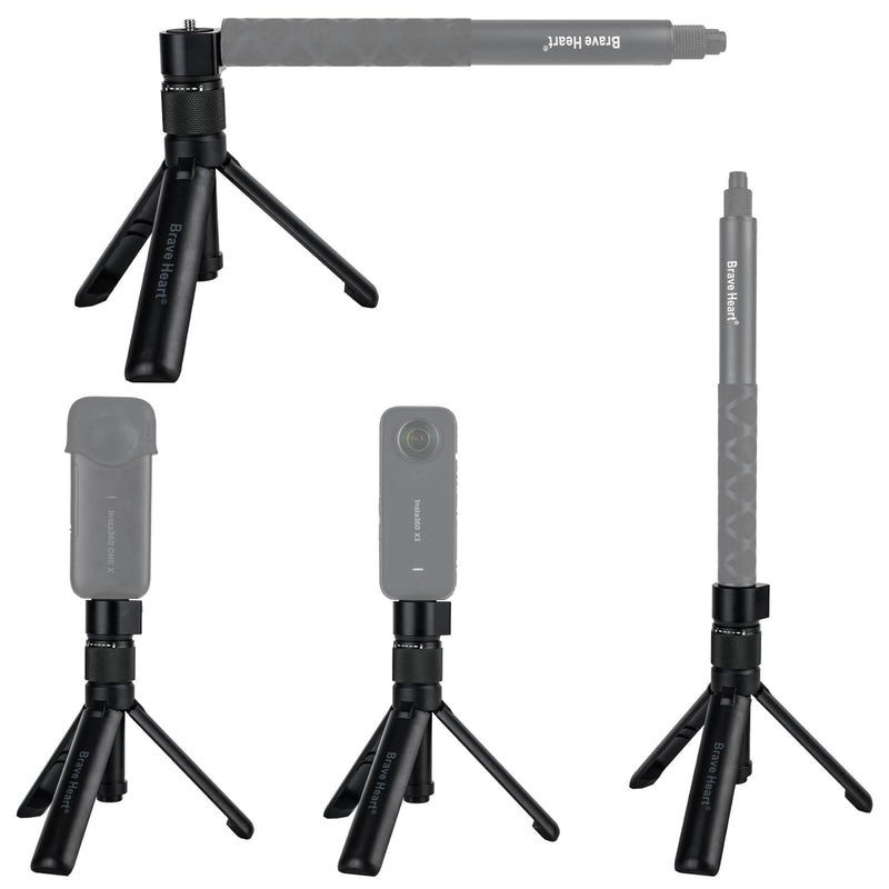  [AUSTRALIA] - Bullet Time Handle Tripod Multi-Functional Tabletop Fold Tripod for insta360 Insta 360 X3,ONE RS,GO 2,ONE X2,ONE R,ONE X ONE RS Gopro Go pro Hero 11 10 9 5 4 3 Sport Camera Accessories (Mini Tripod) Mini Tripod