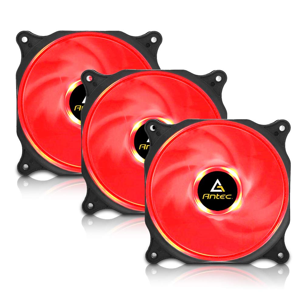  [AUSTRALIA] - Antec PC Fan, Long Life Computer Case Fan, 120mm Cooling Case Fan for Computer Cases, Cooling LED Red