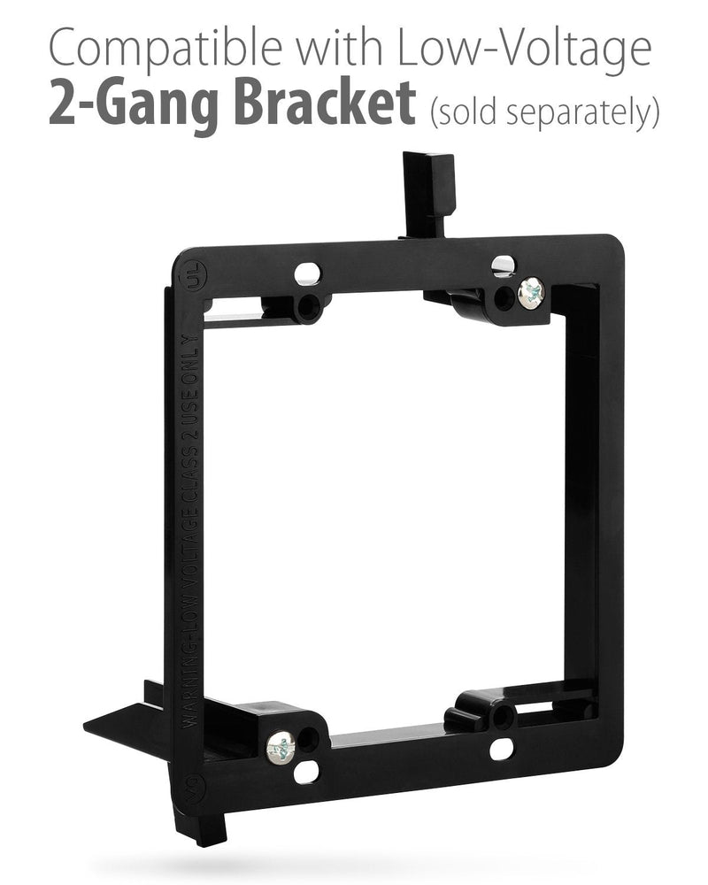  [AUSTRALIA] - Fosmon (2-Gang 5.1 Surround Distribution Home Theater Wall Plate - Premium Quality Gold Plated Copper Banana Binding Post Coupler Type Wall Plate for Speakers and RCA Jack for Subwoofer (White)