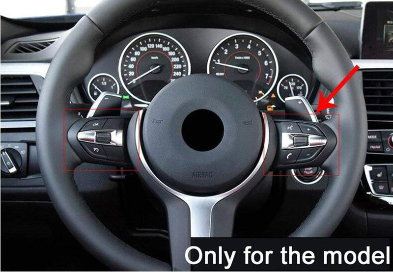  [AUSTRALIA] - ABS Plastic Chrome Steering Wheel Button Frame Trim for BMW M3 M4 M5 New 1 3 series F20 F30 X5M F15 Matte Silver