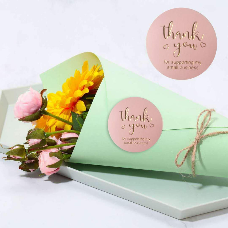 Thank You Stickers, 1" Round Thank You Stickers Small Business Roll , Thank You Labels for Bags, Bubble Mailers, Greeting Cards, Flower Bouquets, Gift Wraps, Tags, Mailers 1 inch - LeoForward Australia