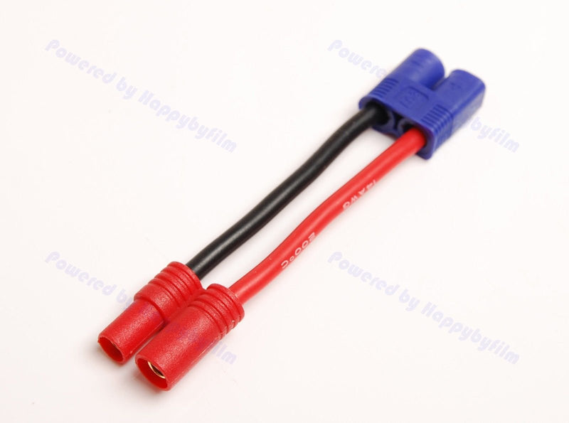  [AUSTRALIA] - Lot(5) New EC3 Male Plug to 3.5mm Female Adapter Connector 14awg Wire Connector for RC Super Tigre