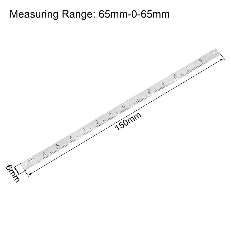  [AUSTRALIA] - uxcell Center Finding Ruler 65mm-0-65mm Table Sticky Adhesive Tape Measure, Aluminum Track Ruler with Holes, (from the Middle).