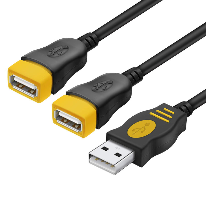  [AUSTRALIA] - USB Splitter 2.0,Andul USB Y Cable One Male to Female Dual Hub Power Cord Extension Adapter