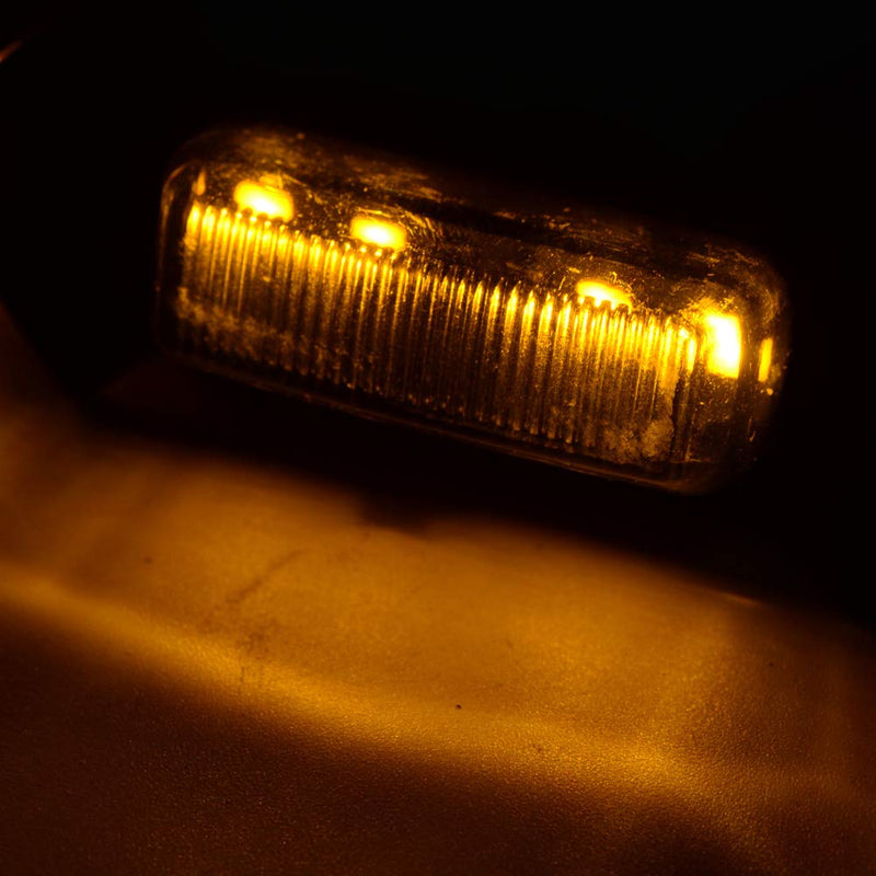  [AUSTRALIA] - Grill Amber Light Fit for Tacoma TRD PRO Grille 2014 2015 2016 2017 2018 2019 4 Pcs LED Lights Black surface amber light
