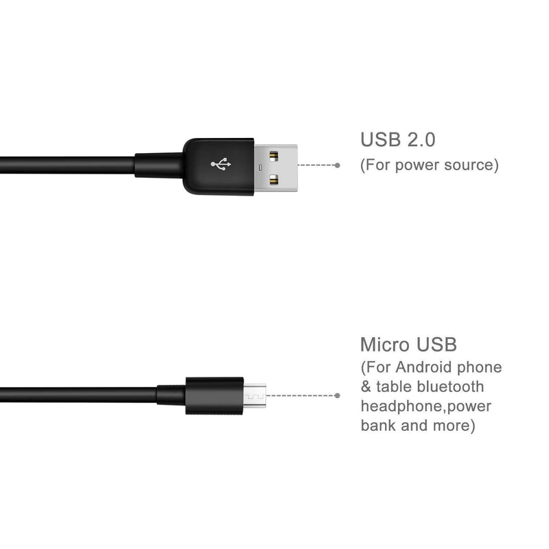 Duttek USB to Micro USB Splitter Cable, 3 in 1 USB 2.0 A Male to Three Micro USB Male 1 to 3 Sync Charging Cable Adapter Cord (25CM/10 Inch) - LeoForward Australia