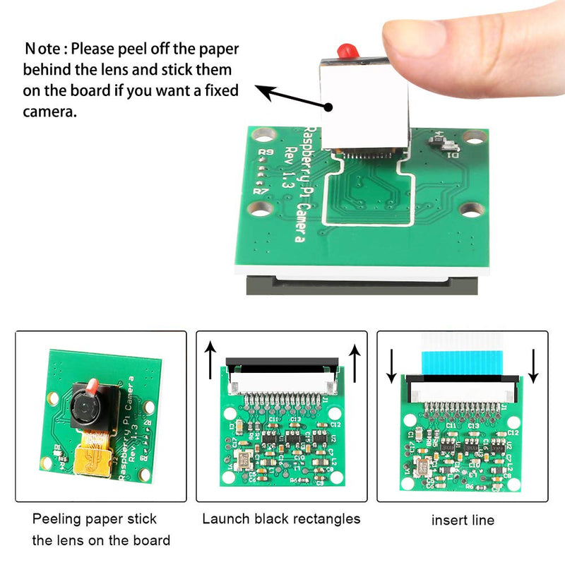  [AUSTRALIA] - DORHEA for Raspberry Pi Camera Module 5MP 1080p Surveillance Cameras for Raspberry Pi Model A/B/B+, Pi 2 and Raspberry Pi 3, Raspberry Pi 4