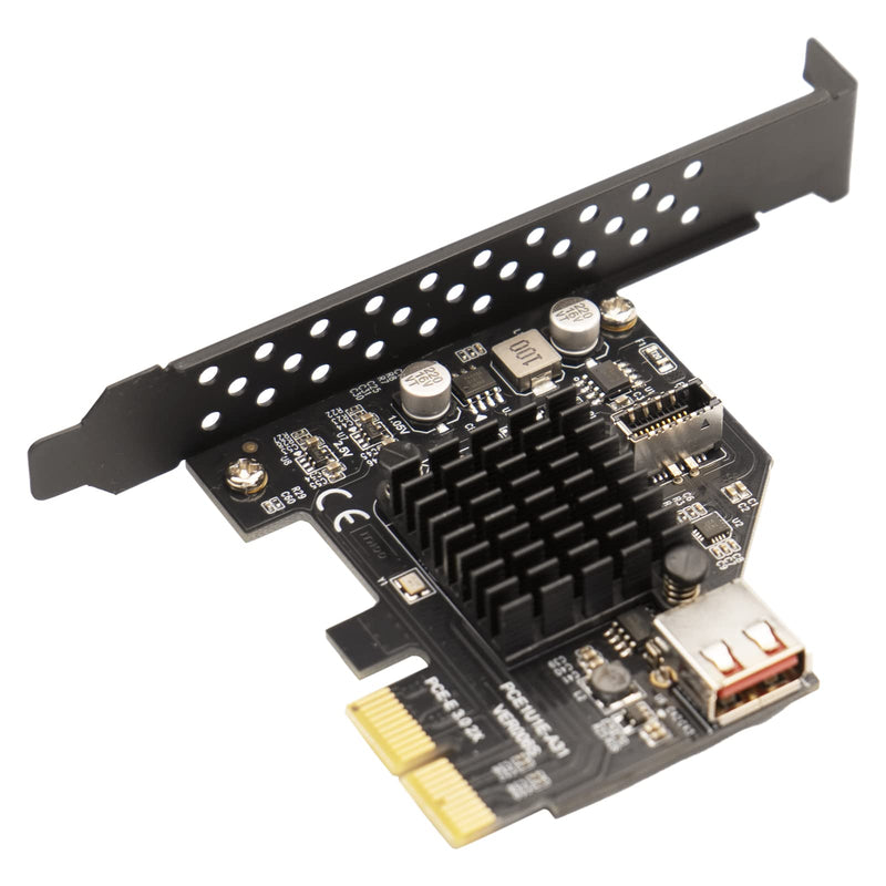  [AUSTRALIA] - USB 3.1 Internal 20-pin Front Panel Connector Expansion Card USB 2.0 to PCI-E Express Card Adapter for Desktop Motherboard