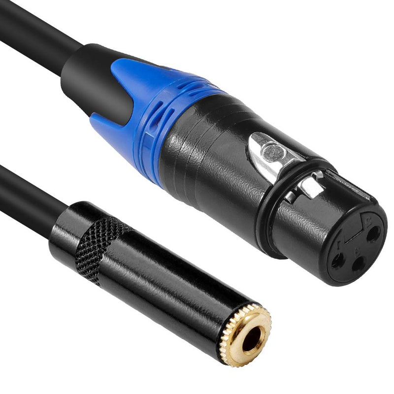  [AUSTRALIA] - DISINO Female XLR to 1/8 Stereo Cable,Balanced XLR Female to 3.5mm(1/8 inch) Female TRS Mini Jack Audio Converter Adapter Cable - 3.3 feet/1 m