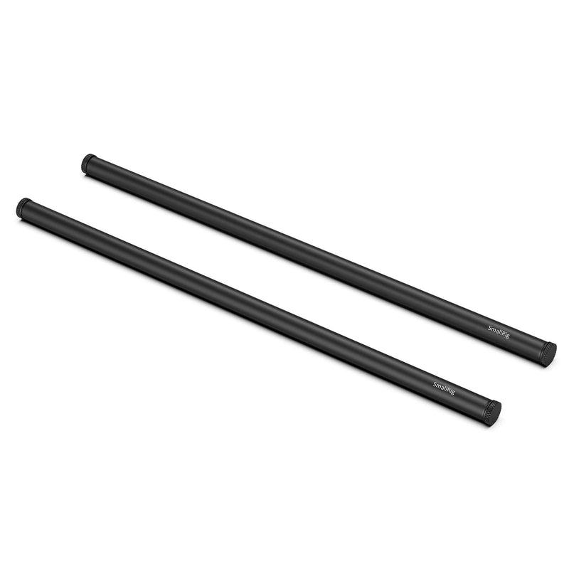  [AUSTRALIA] - SMALLRIG 16 Inches (40 cm) Black Aluminum Alloy 15mm Rod with M12 Female Thread, Pack of 2 – 1054 16"