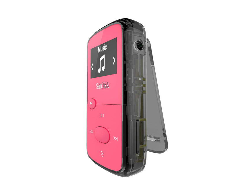  [AUSTRALIA] - SanDisk 8GB Clip Jam MP3 Player, Pink - microSD card slot and FM Radio - SDMX26-008G-G46P MP3 Player Only