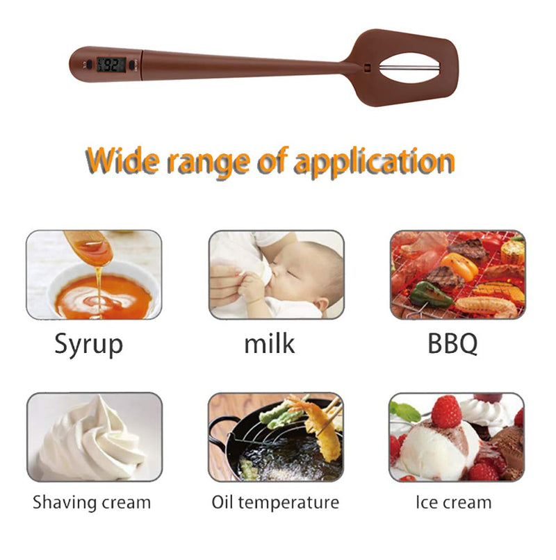  [AUSTRALIA] - Silicon Candy Thermometer Digital Spatula Thermometer Professional Durable deep Frying Instant Read Temperature Reader and Stirrer for Kitchen Cooking,Baking BBQ, Candy,Chocolate,Sauce, Jam