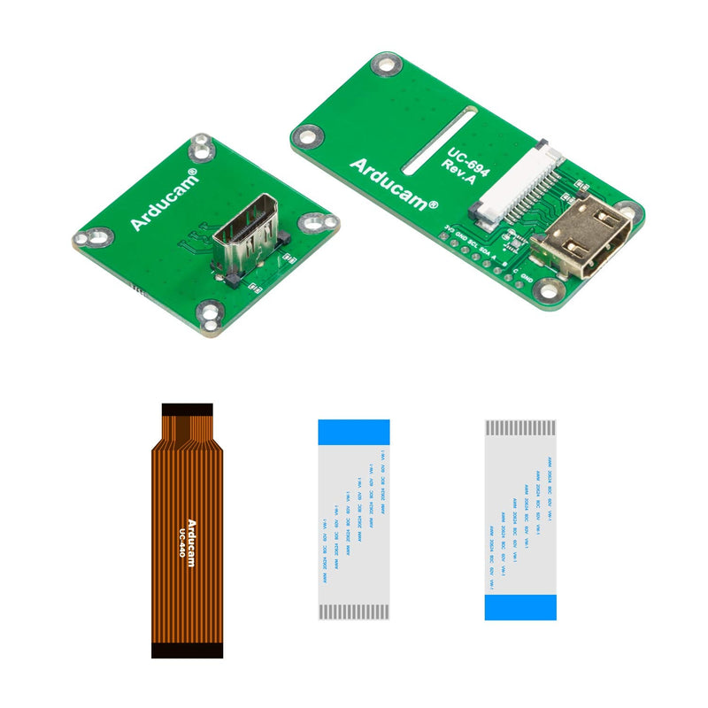  [AUSTRALIA] - Arducam CSI to HDMI Adapter Board for 12MP IMX477 Raspberry Pi HQ Camera, HDMI Cable Extension Module with 15pin 60mm FPC Cables