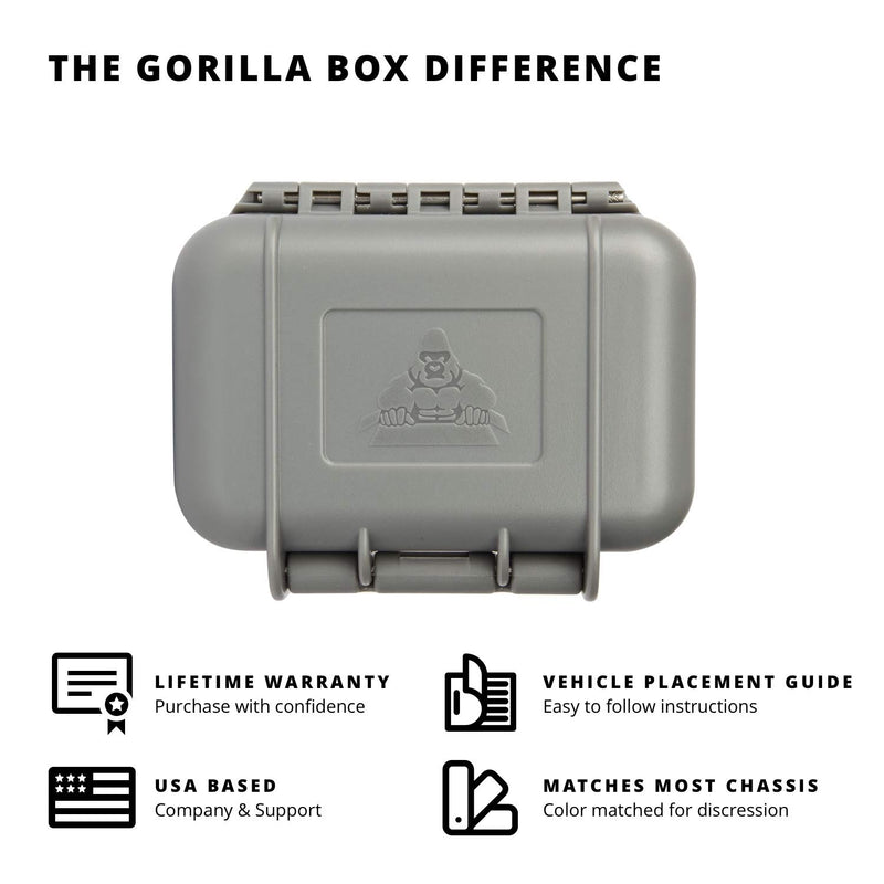  [AUSTRALIA] - Gorilla Box Heavy-Duty Waterproof Magnetic Stash Case for GPS Trackers & Spare Keys - Rust-Proof Magnet - Color-Matched to Car Chassis - (Standard Size) Standard